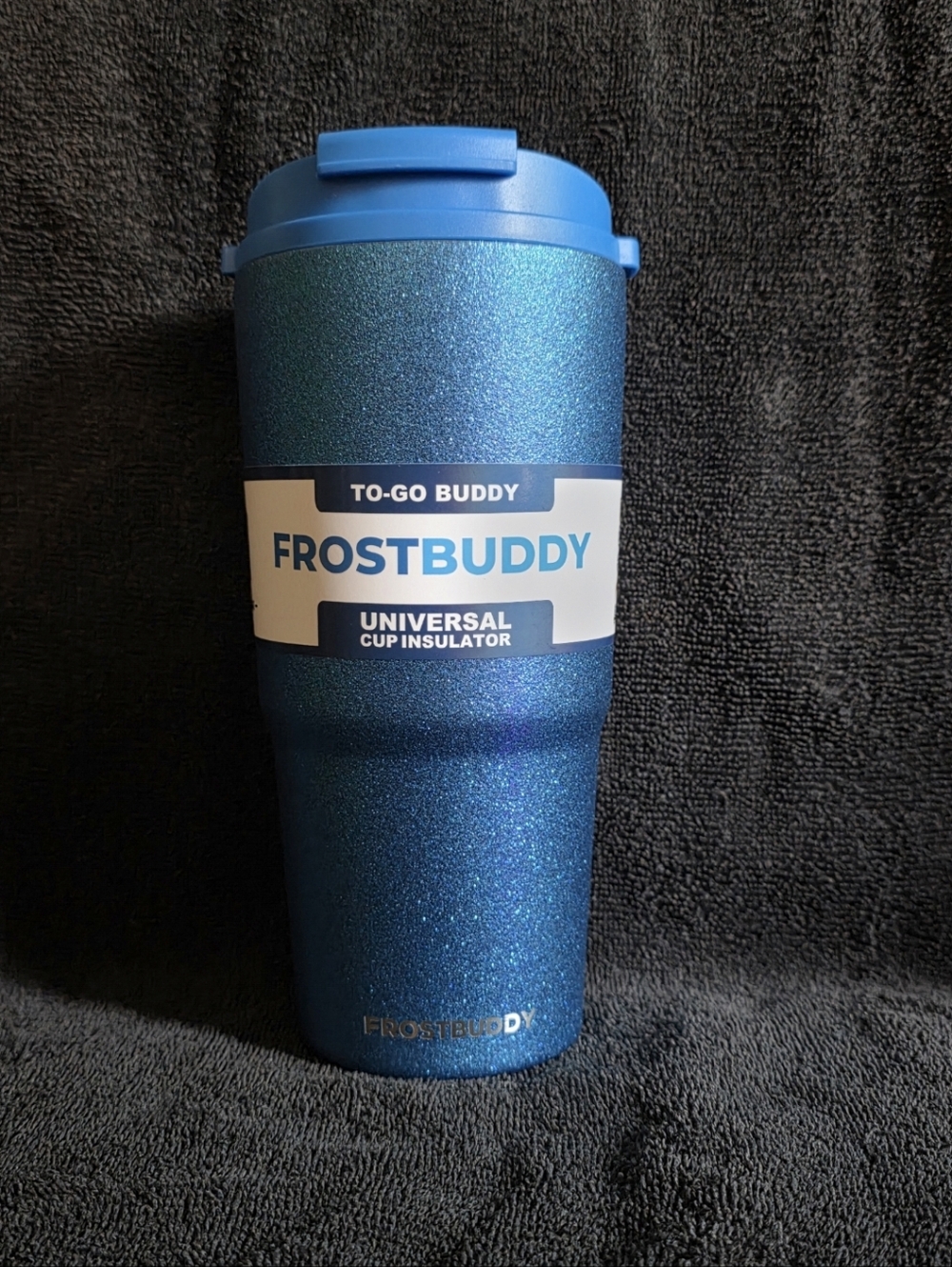 Frost Buddy Blue Glitter Cup Insulator